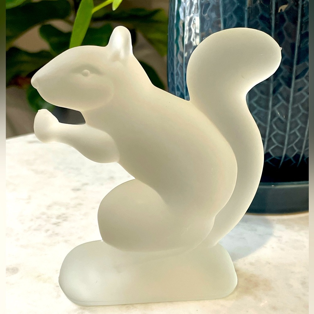 Vintage Frosted Glass Squirrel